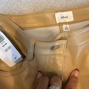 Wilfred Beige Leather Trousers